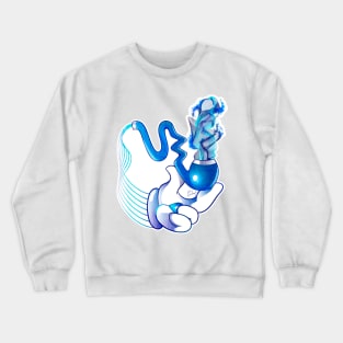 Blue cartoon hands modern and unique 2 Crewneck Sweatshirt